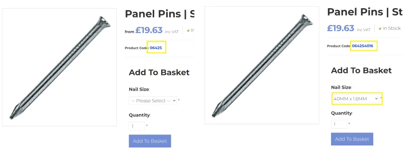 SKU variants for grouped products in Google Free Listings