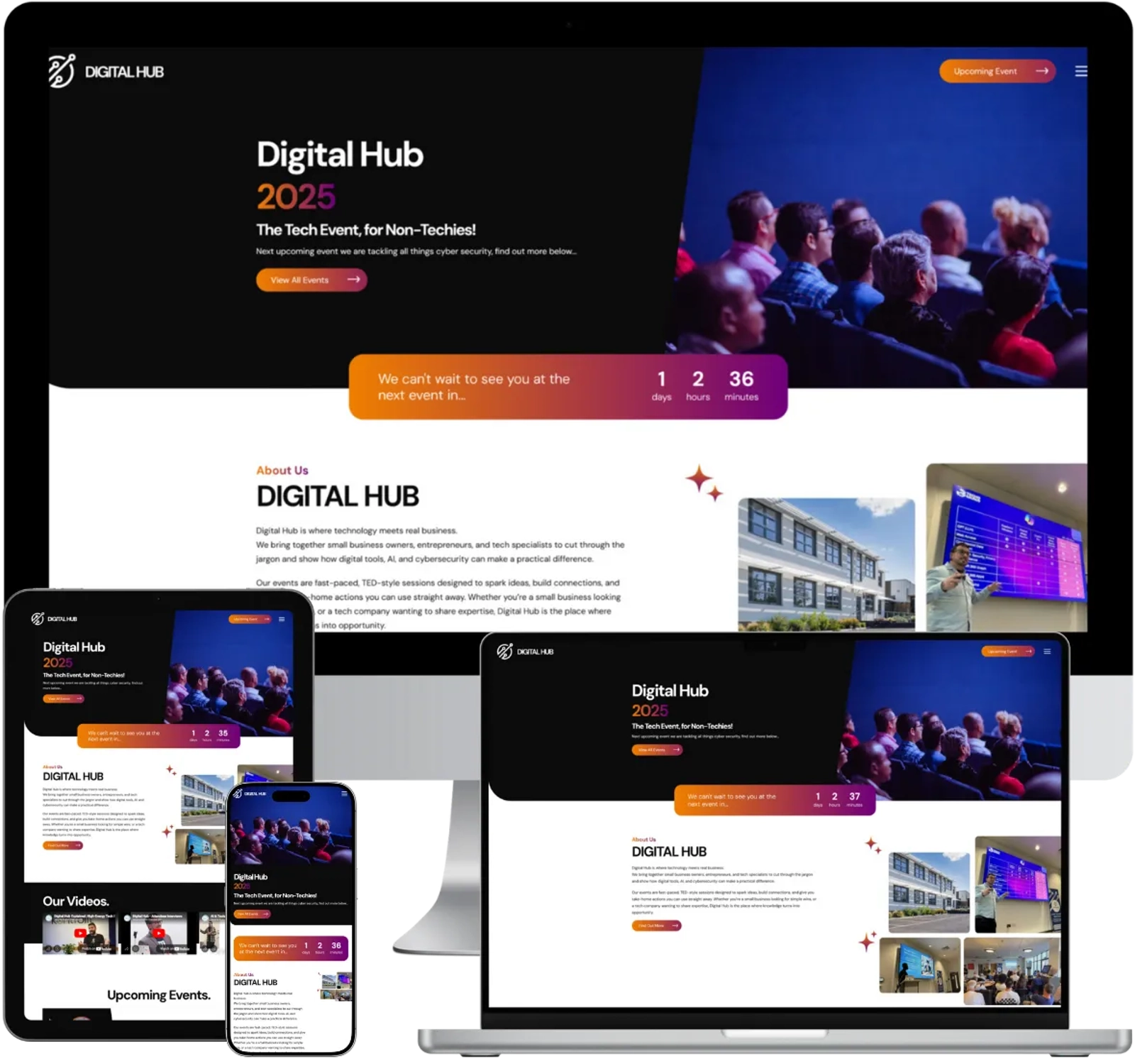 Digital Hub Website Design | Event Website & KIT CMS Integration